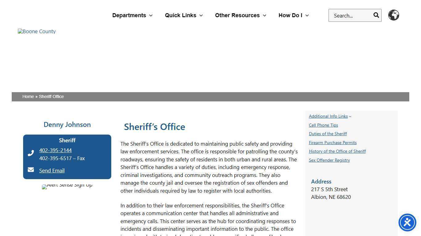 Sheriff Office – Boone County